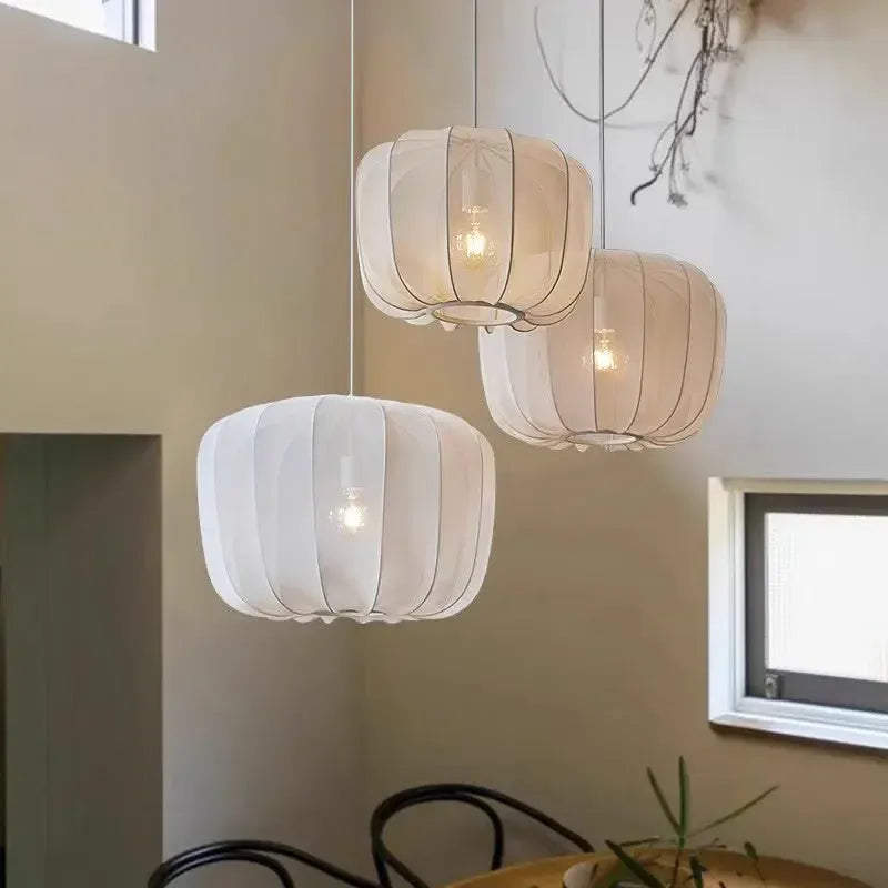 French Fabric Apple Pendant Lamp