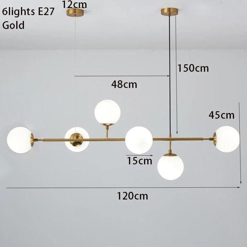 Frosted Globe Island Pendant Light