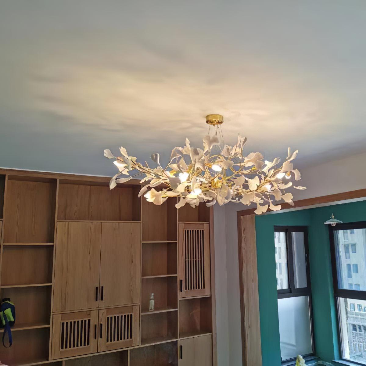 Gingko Flower Petal Chandelier