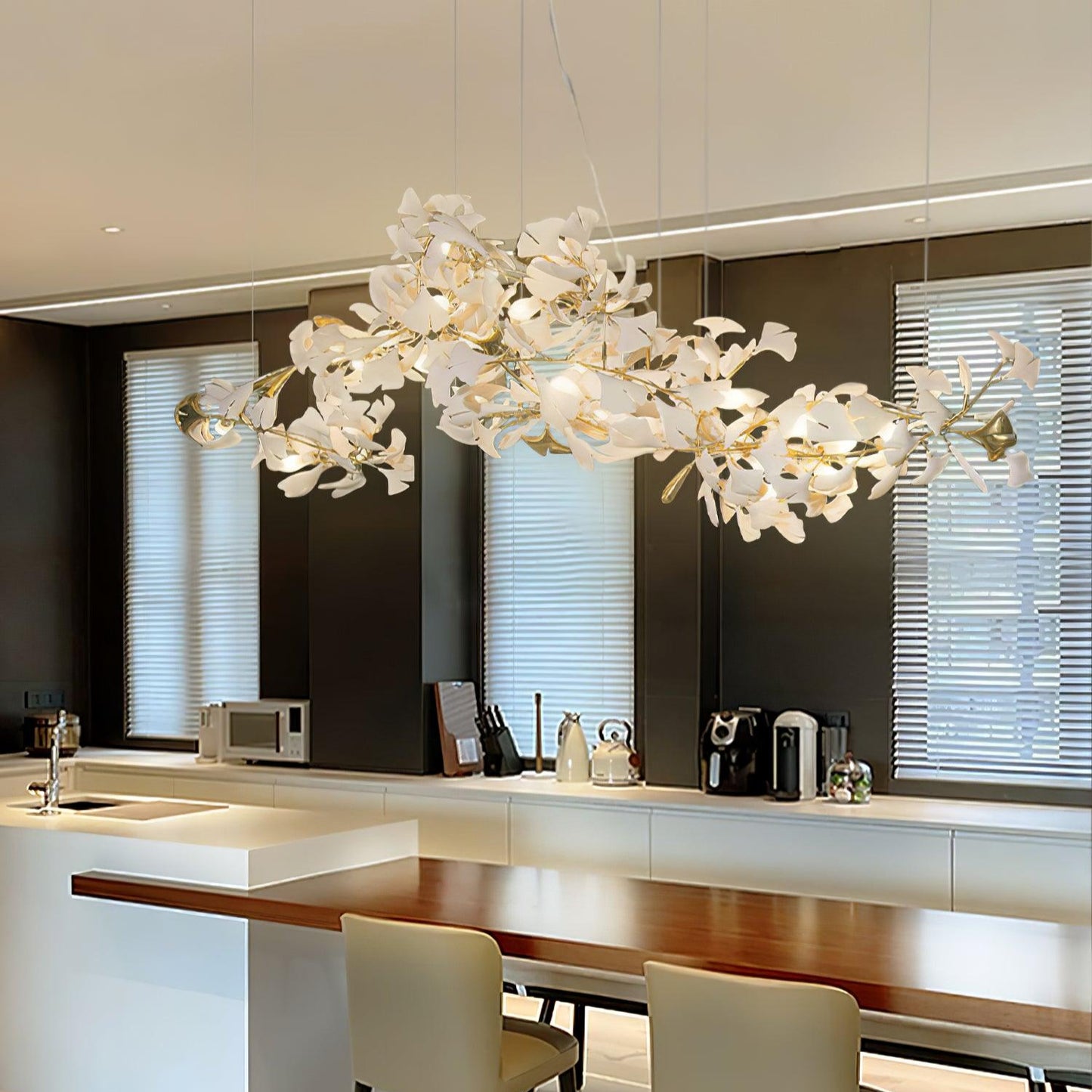 Gingko Flower Petal Chandelier