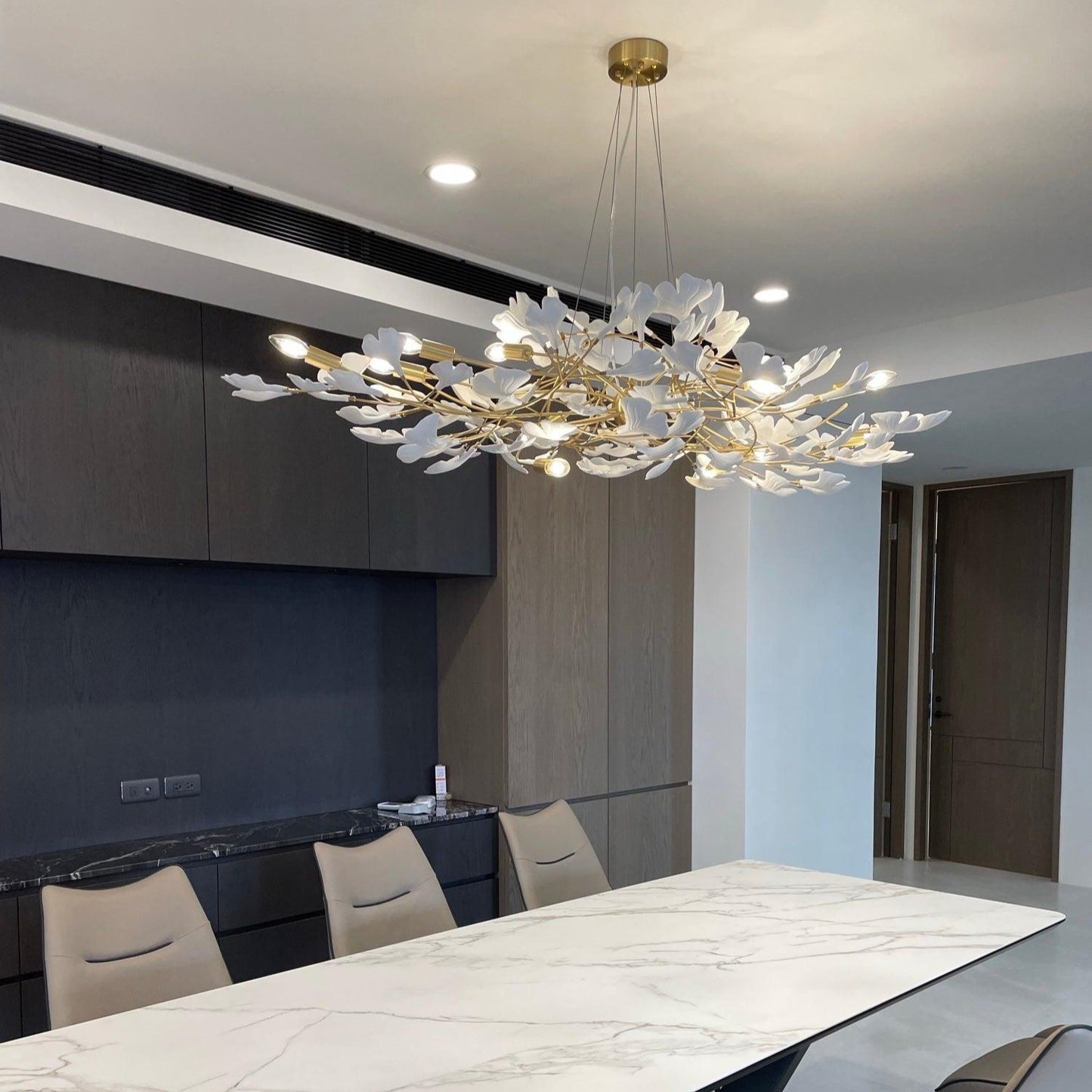 Gingko Flower Petal Chandelier