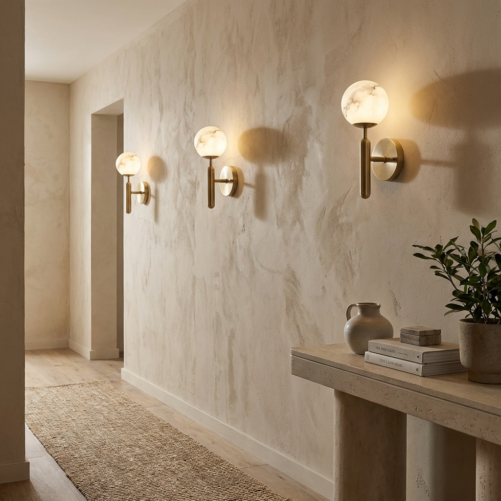 Gold Marble Ball Wall Lamp