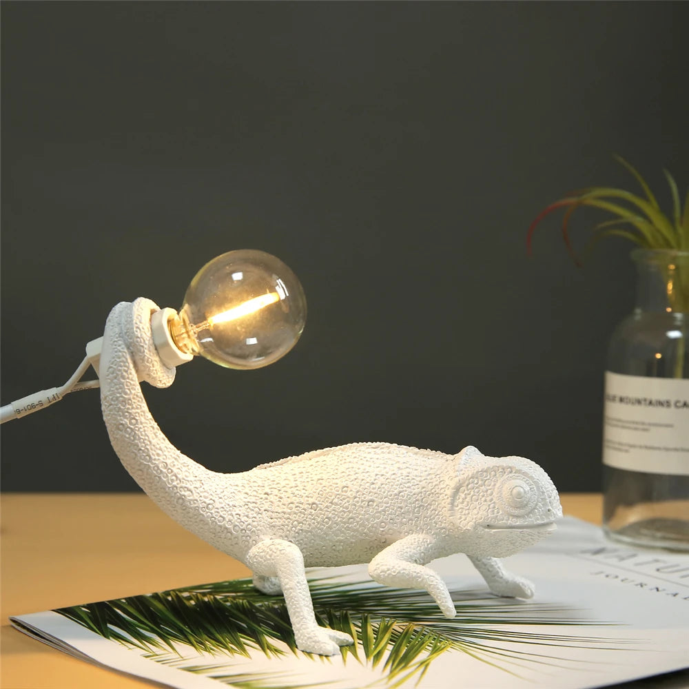 White Chameleon Table Lamp