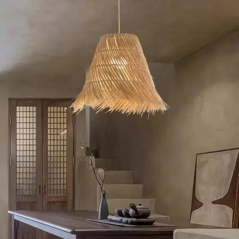 Hand-Woven Rattan Ceiling Light