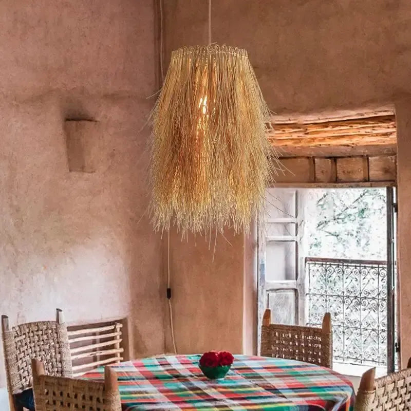 Hand-Woven Rattan Ceiling Light