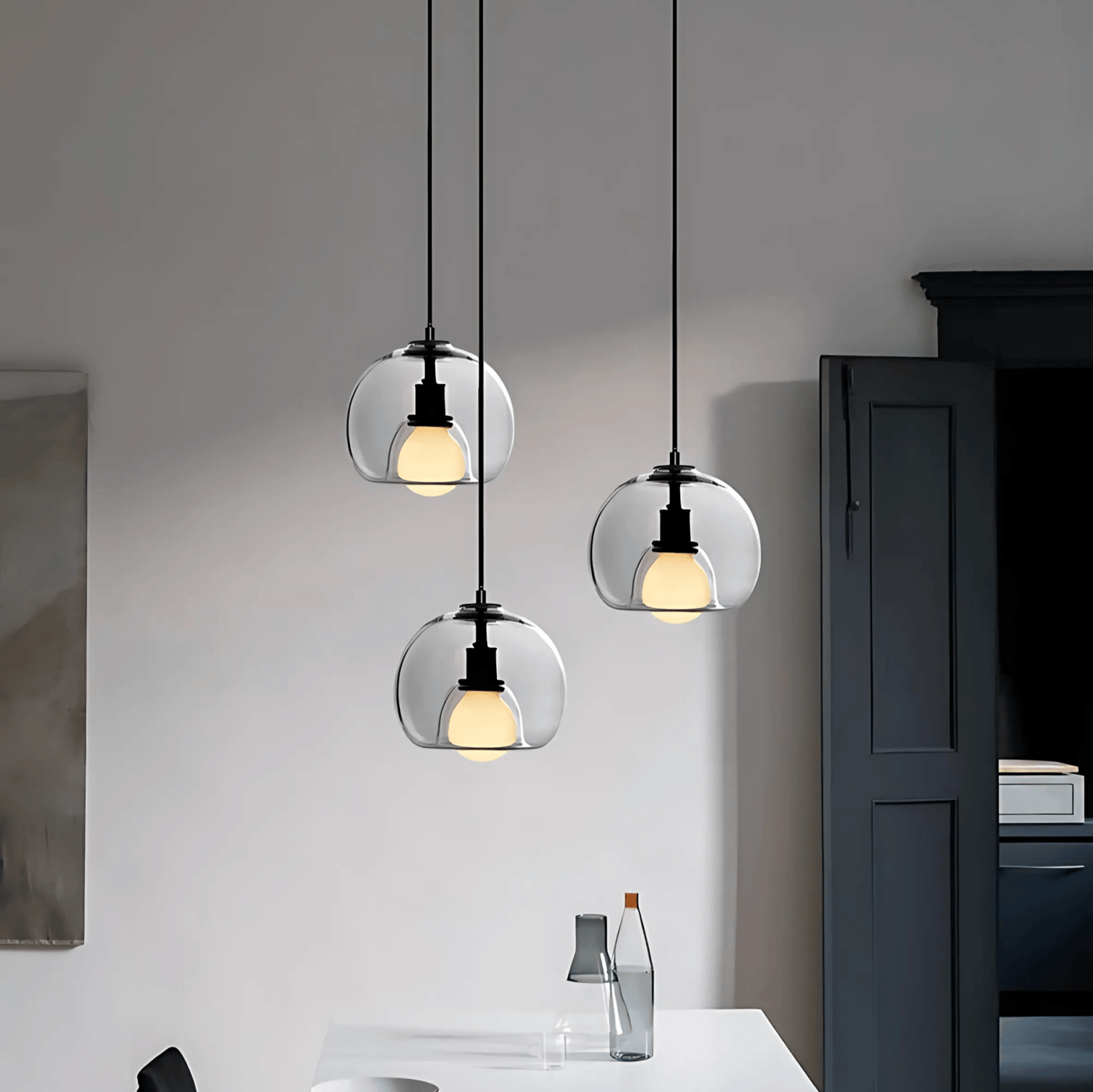 Handblown Glass Globe Pendant Light