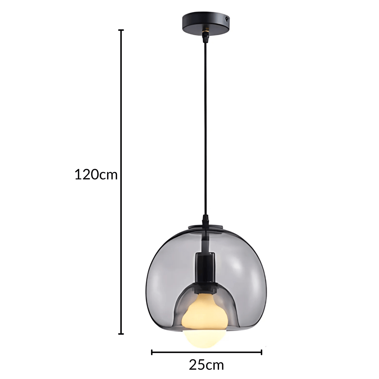 Handblown Glass Globe Pendant Light