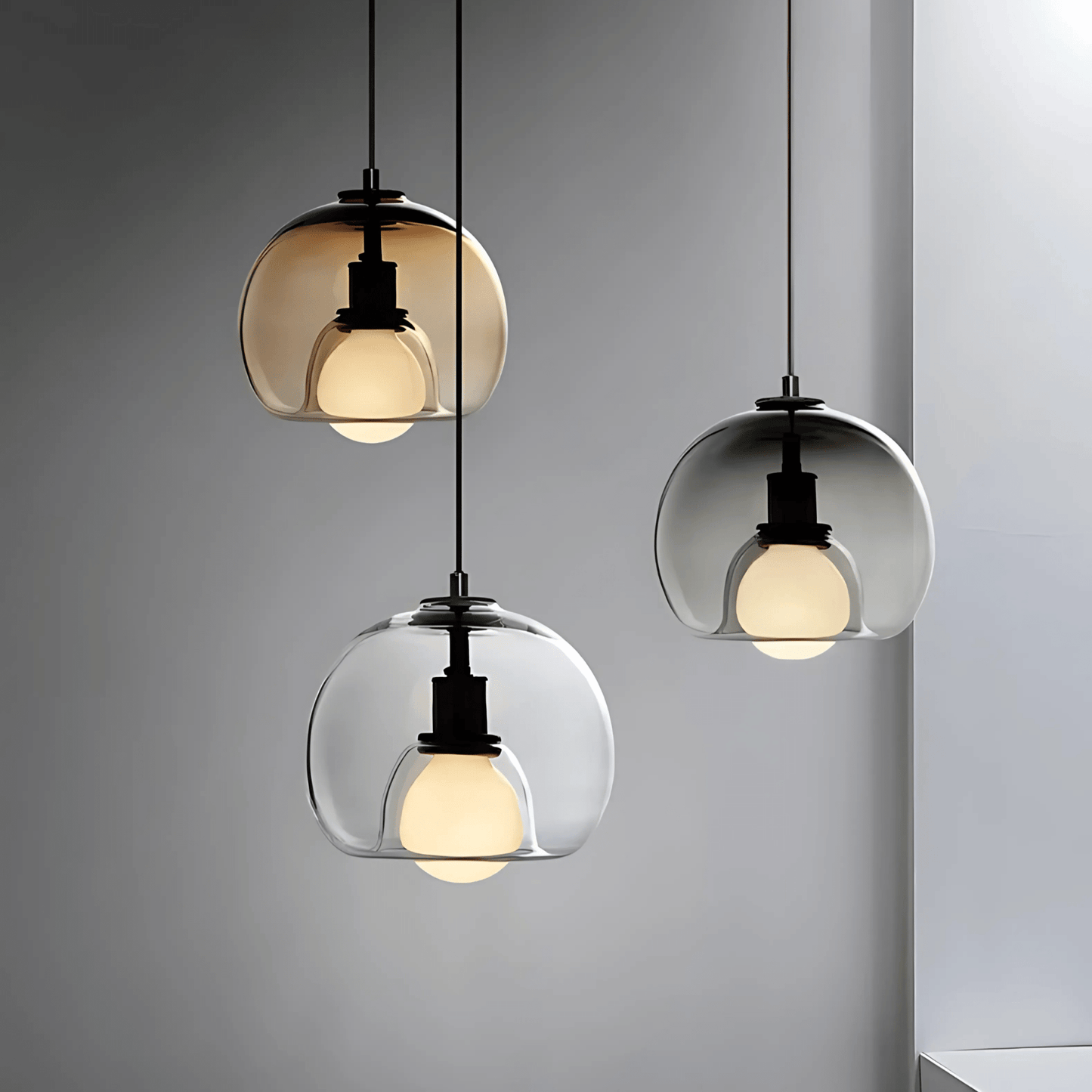 Handblown Glass Globe Pendant Light