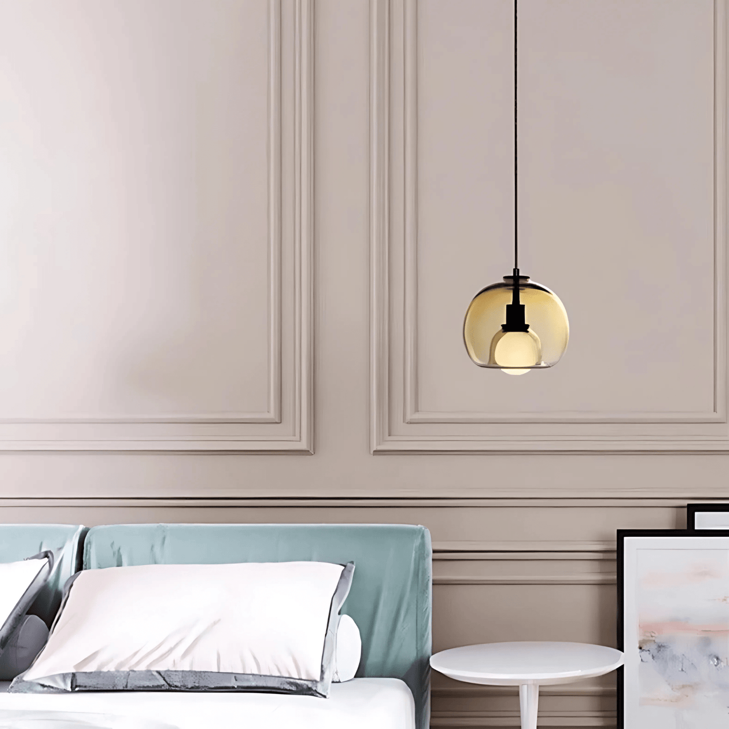 Handblown Glass Globe Pendant Light
