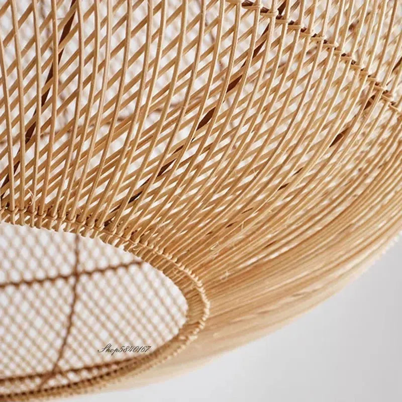 Handmade Japanese Natural Rattan Pendant Light