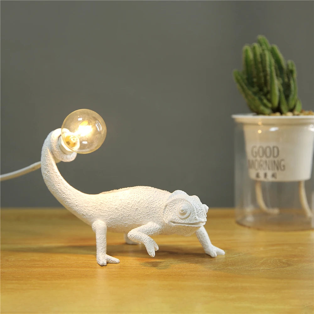 White Chameleon Table Lamp