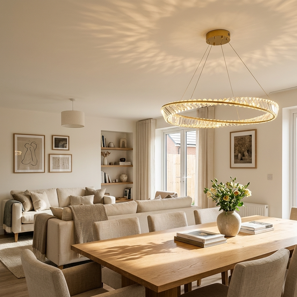 Helix Crystal Ring Chandelier
