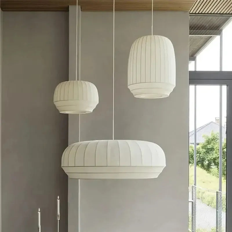 Japandi Wabi Sabi Fabric Pendant Light