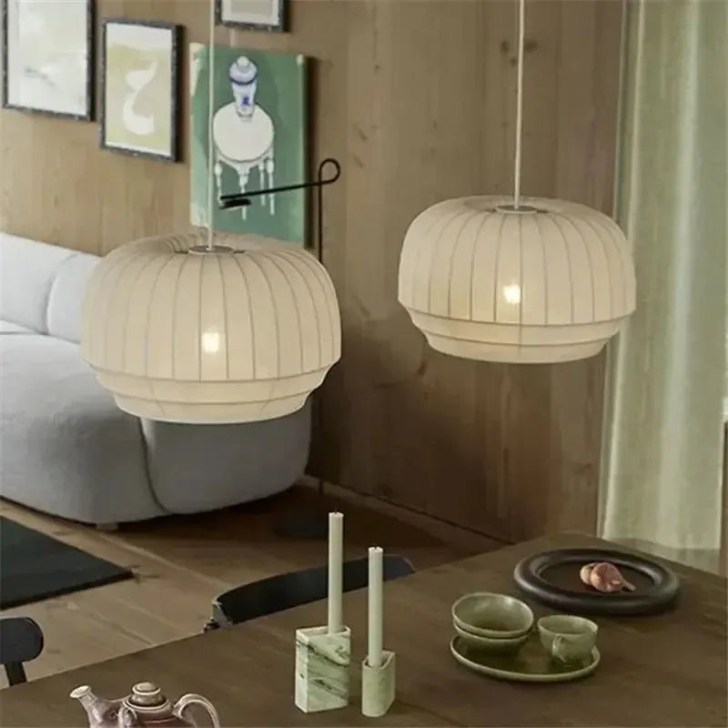 Japandi Wabi Sabi Fabric Pendant Light