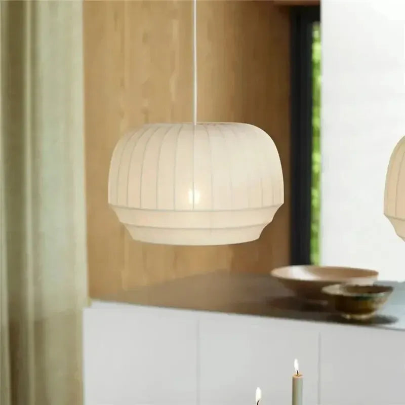 Japandi Wabi Sabi Fabric Pendant Light