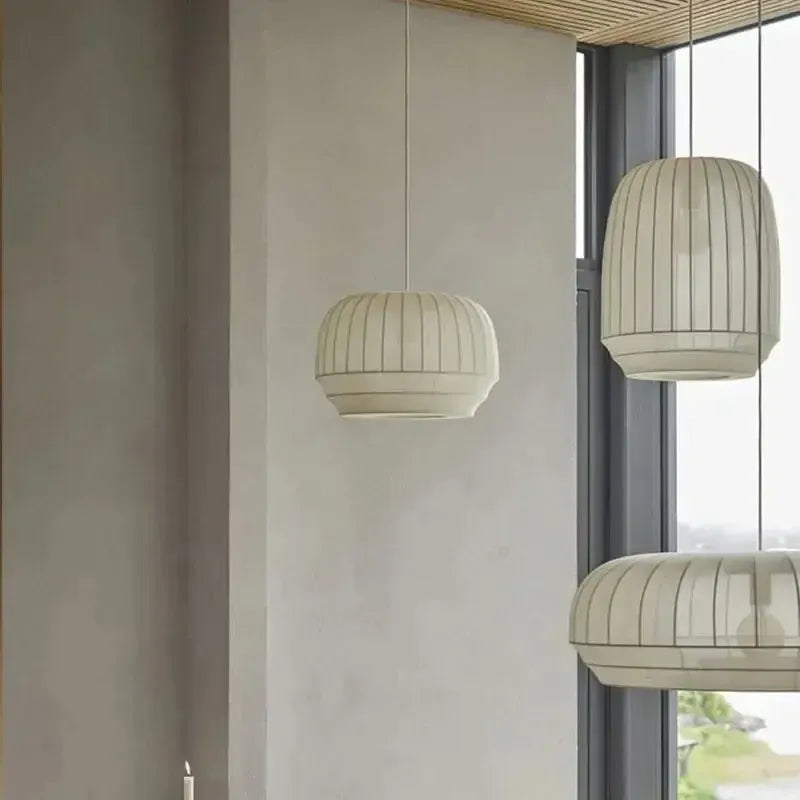 Japandi Wabi Sabi Fabric Pendant Light