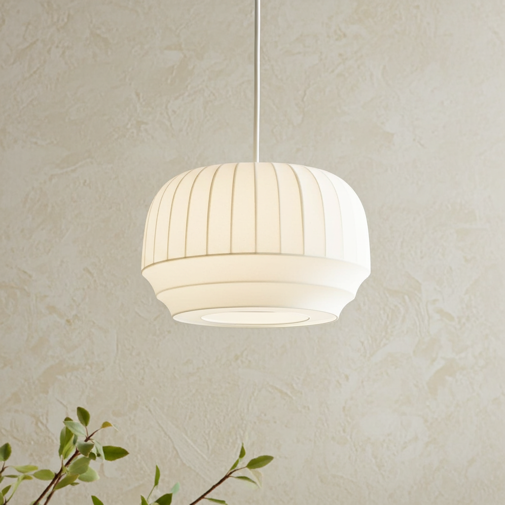 Japandi Wabi Sabi Fabric Pendant Light