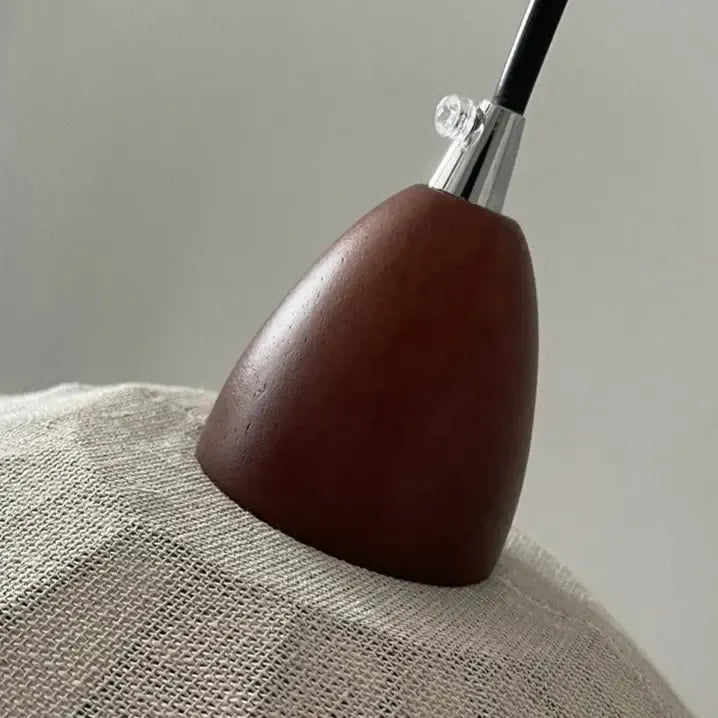 Japandi Wabi Sabi Handmade Linen Fabric Chandelier