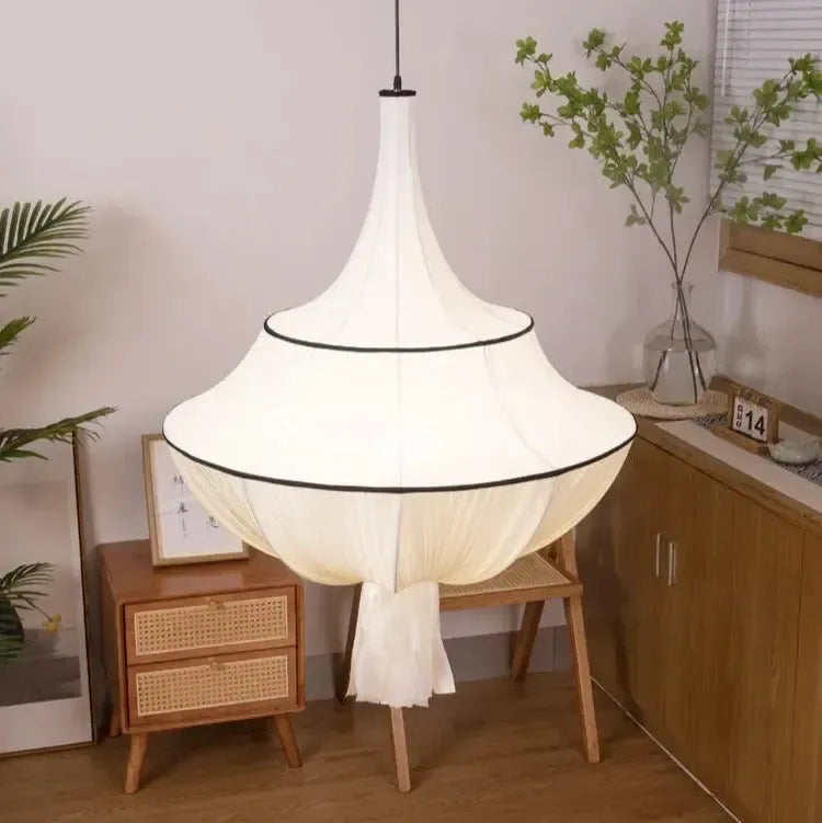 Japanese Cloth Drop Statement Chandelier
