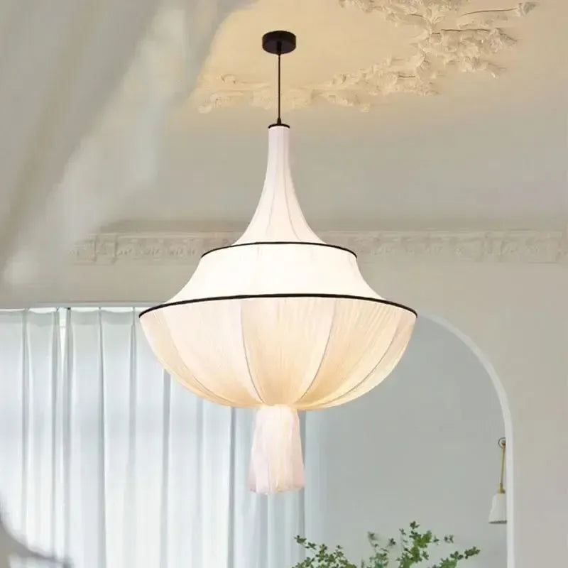 Japanese Cloth Drop Statement Chandelier