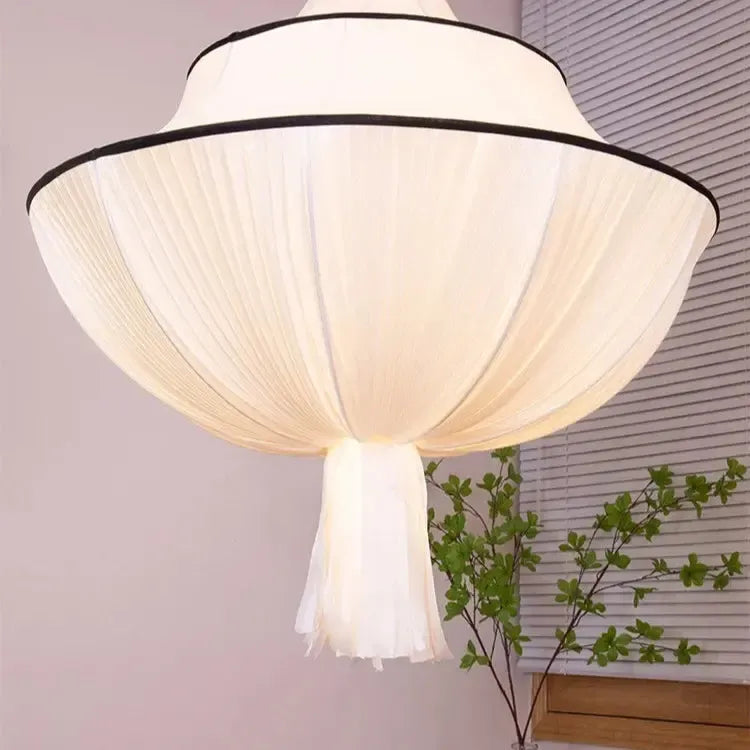 Japanese Cloth Drop Statement Chandelier
