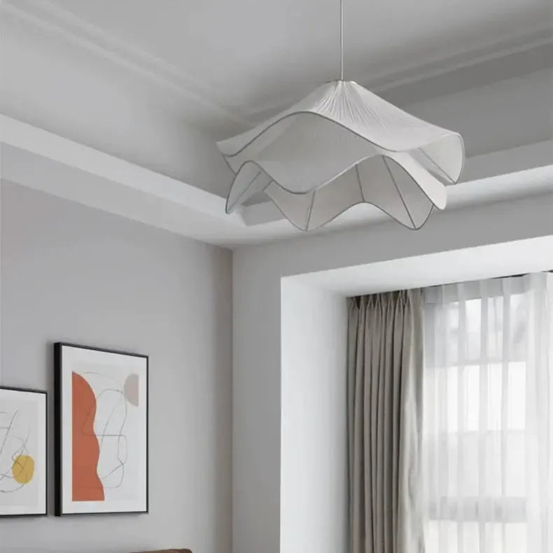 Japanese Cream Fabric Pendant Light