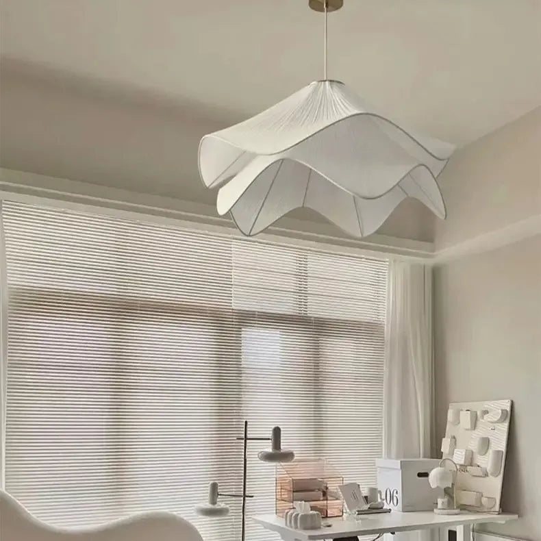 Japanese Cream Fabric Pendant Light