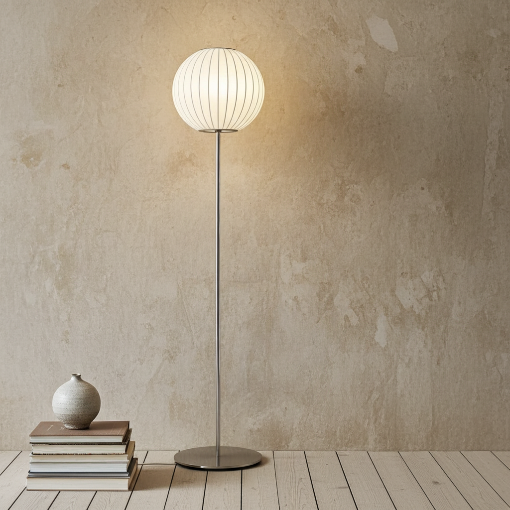 Japanese Silk Wabi Sabi Table & Floor Lamp