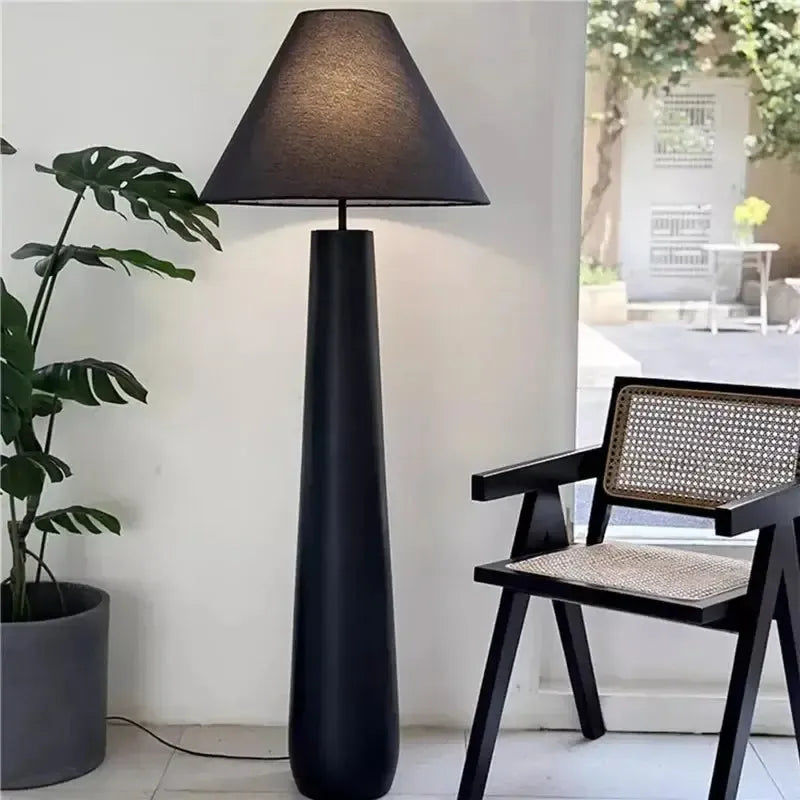 Japanese Wabi Sabi Fabric Handmade Floor Lamp