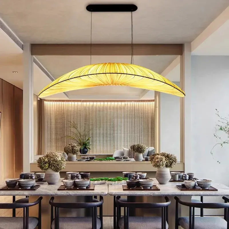Japanese Wabi Sabi Fabric Statement Chandelier