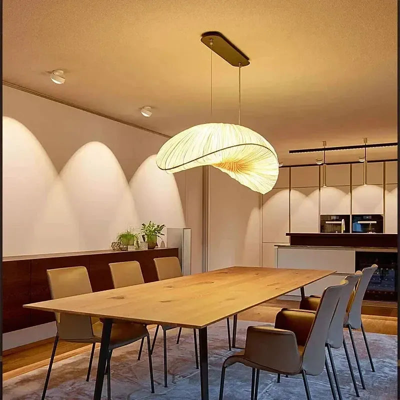 Japanese Wabi Sabi Fabric Statement Chandelier