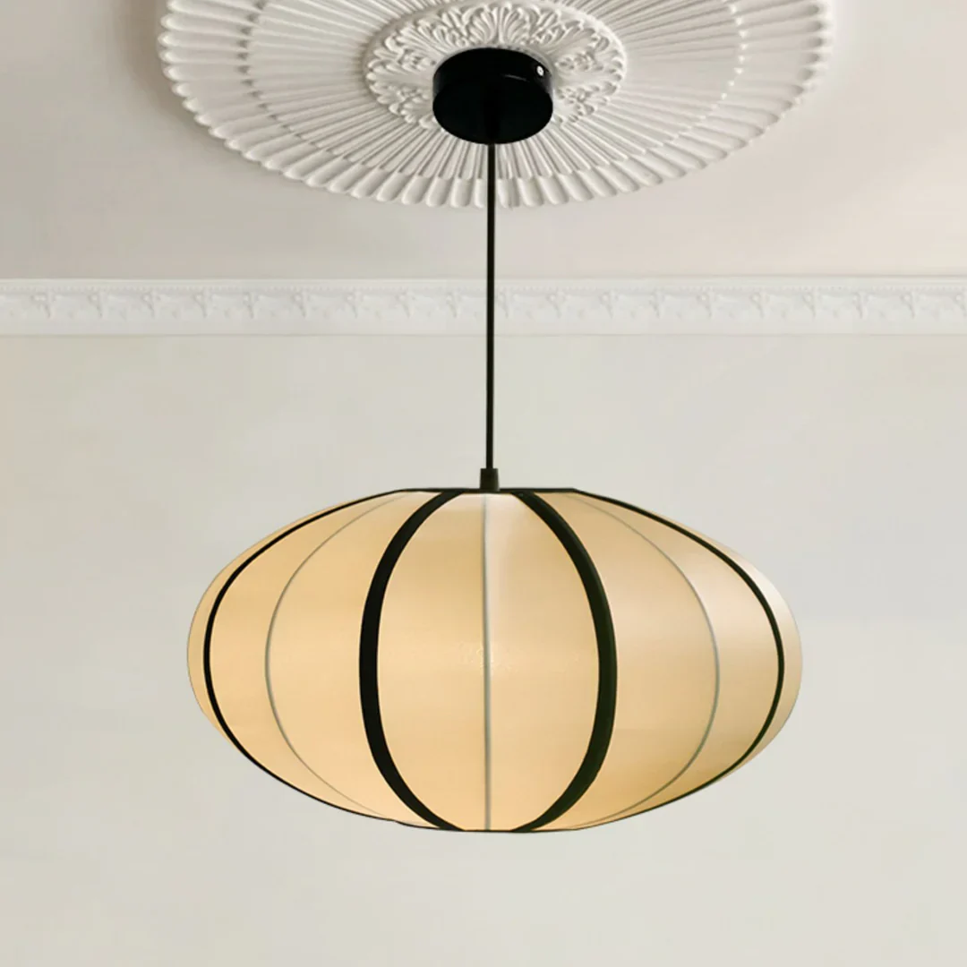 Japanese Wabi Sabi Outlined Fabric Pendant