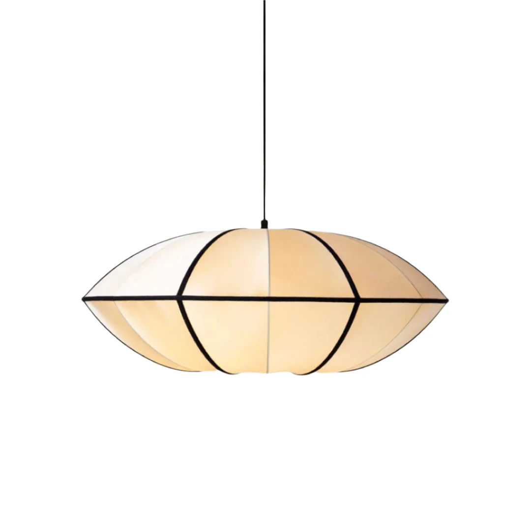 Japanese Wabi Sabi Outlined Fabric Pendant