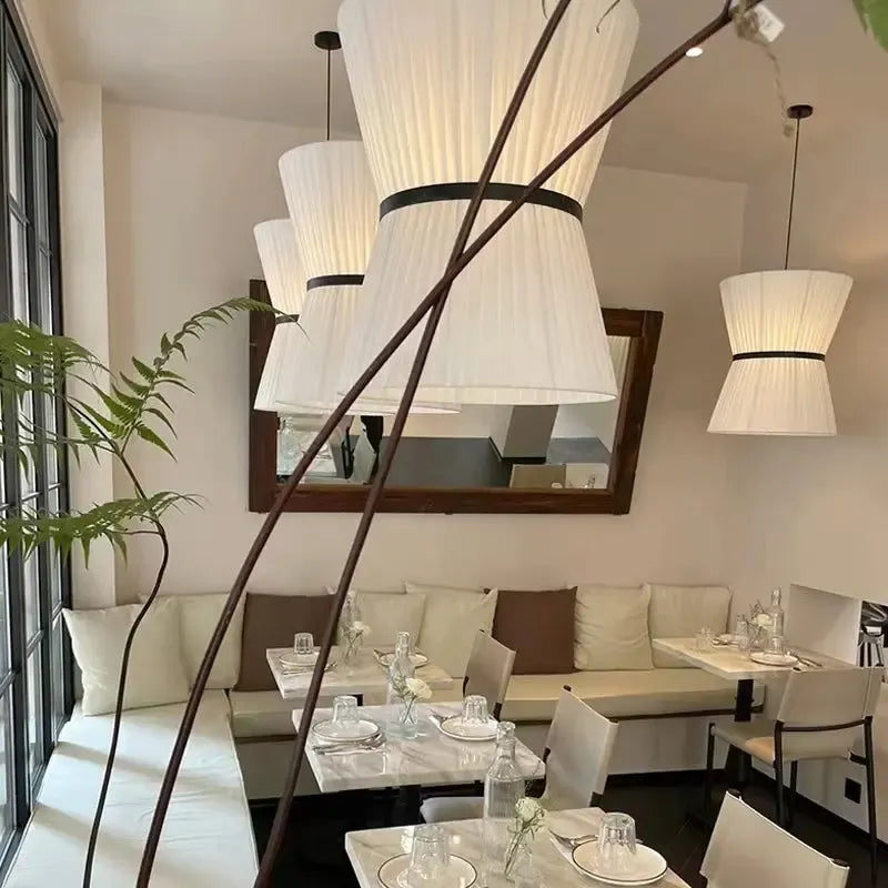 Japanese Wabi Sabi Pleated Fabric Chandelier