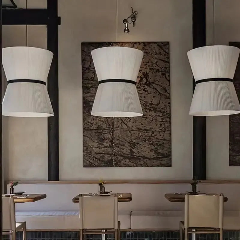 Japanese Wabi Sabi Pleated Fabric Chandelier