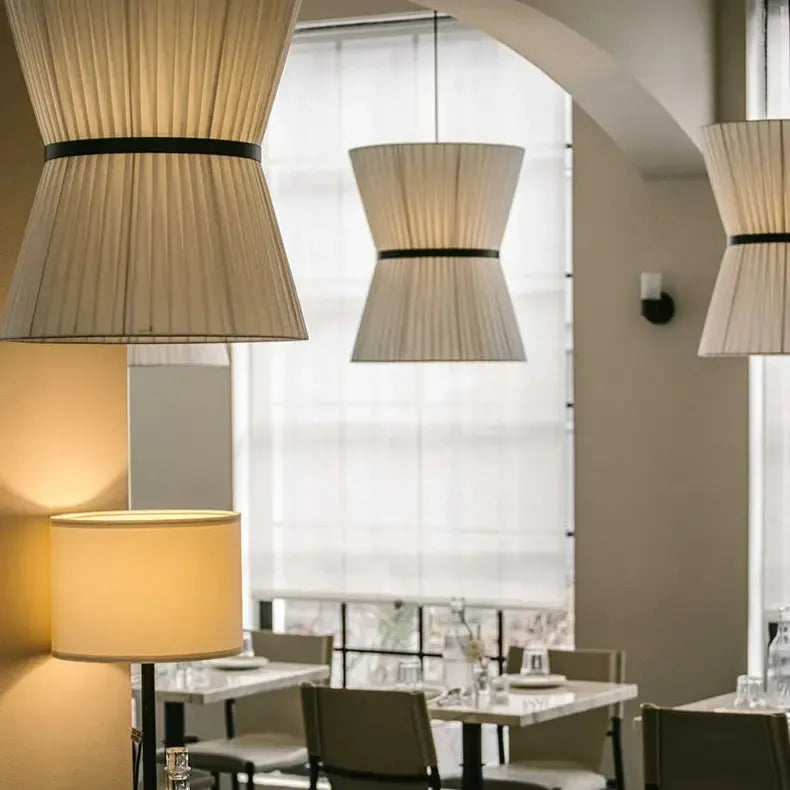 Japanese Wabi Sabi Pleated Fabric Chandelier