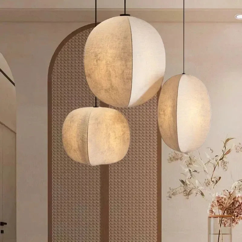 Japanese Wabi Sabi Spherical Chandelier