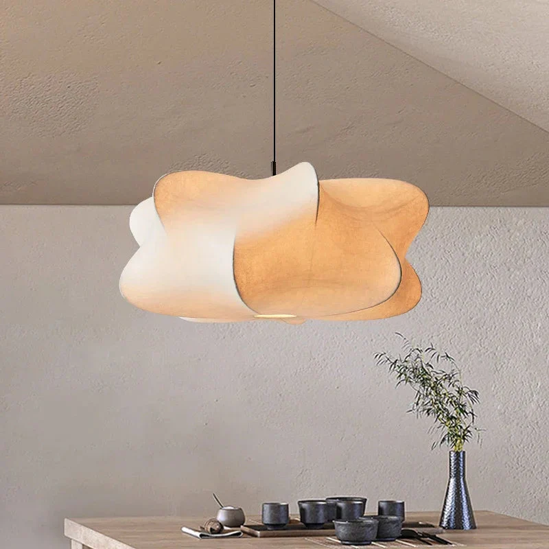 Japanese Silk Wabi Sabi Chandelier