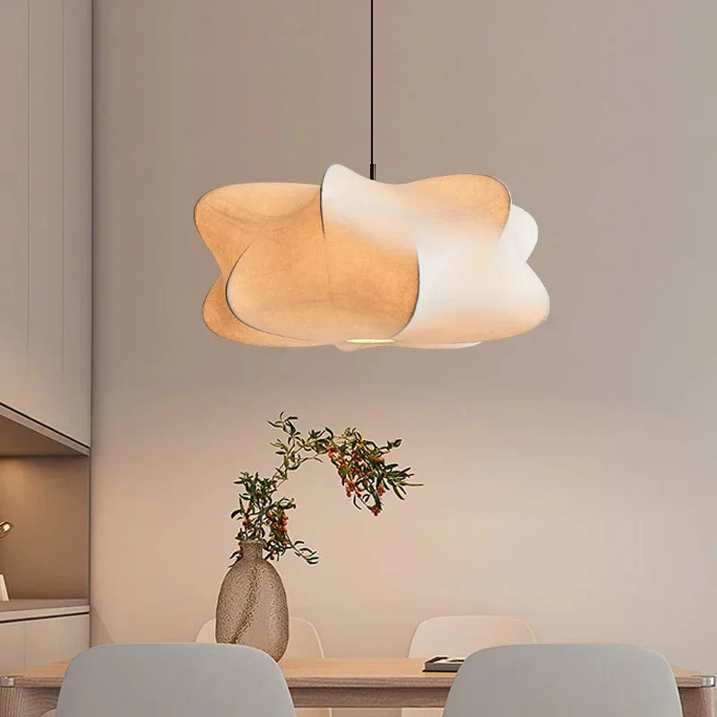 Japanese Silk Wabi Sabi Chandelier