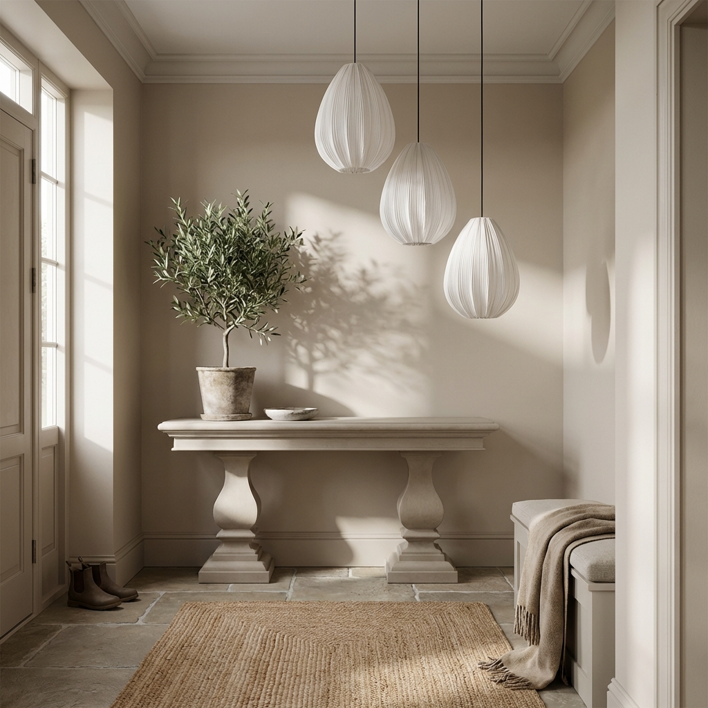 Japanese Wabi-Sabi Pleated Fabric Pendant Light