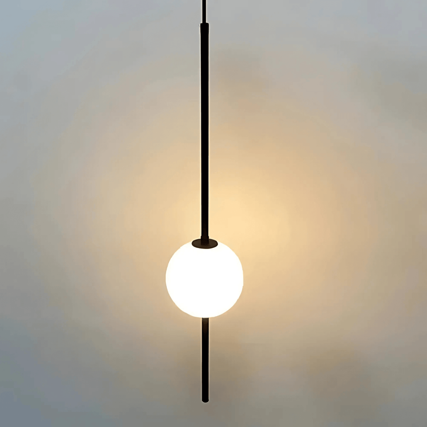 Linear Rod Globe Pendant Light