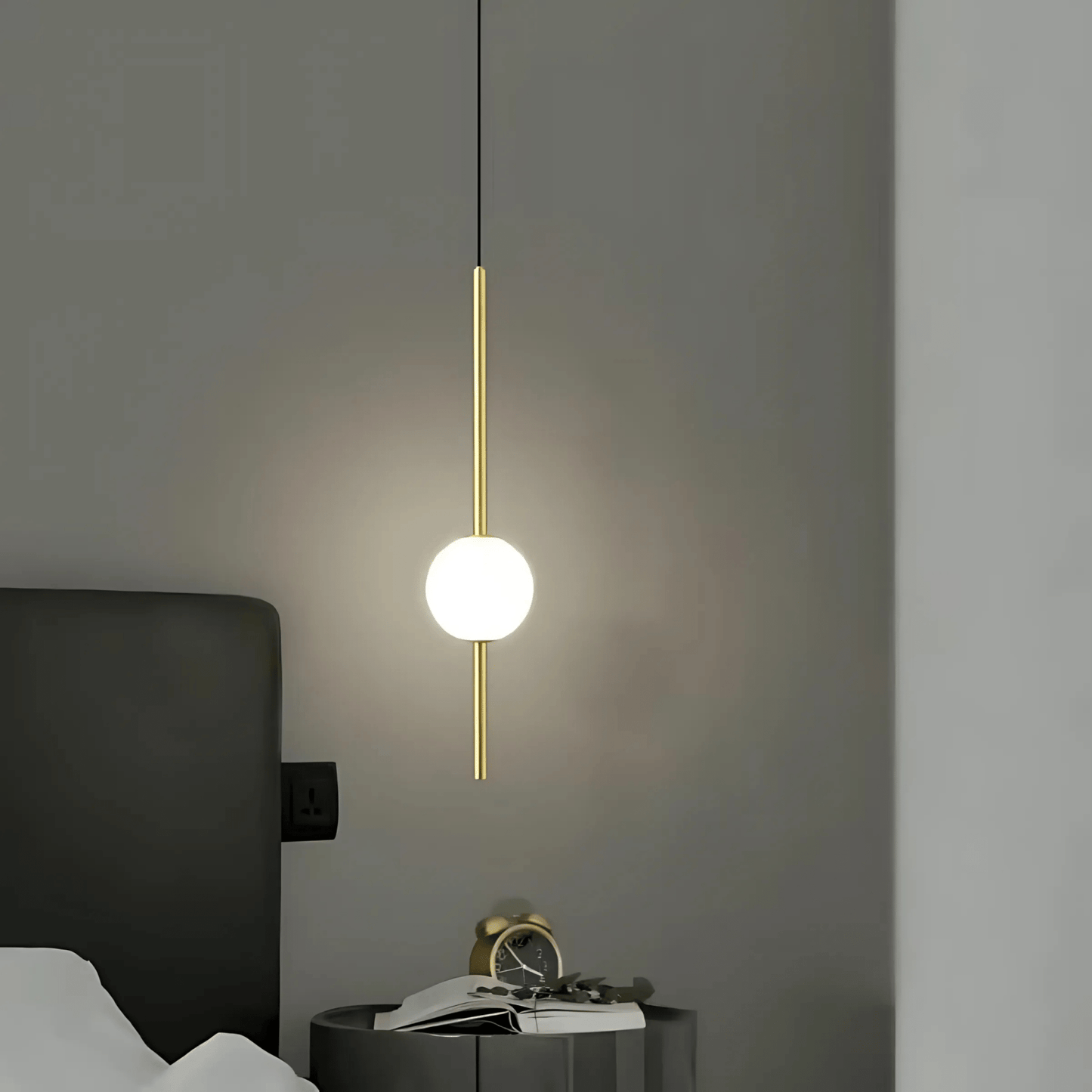 Linear Rod Globe Pendant Light