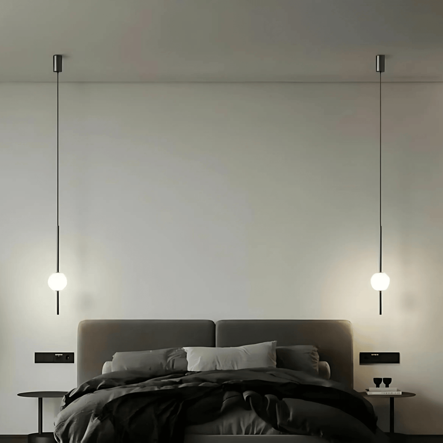 Linear Rod Globe Pendant Light