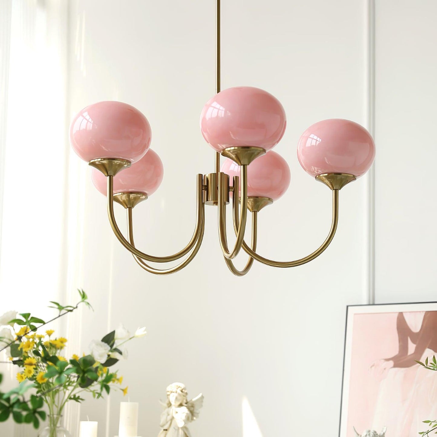 Marshmallow Glass Chandelier