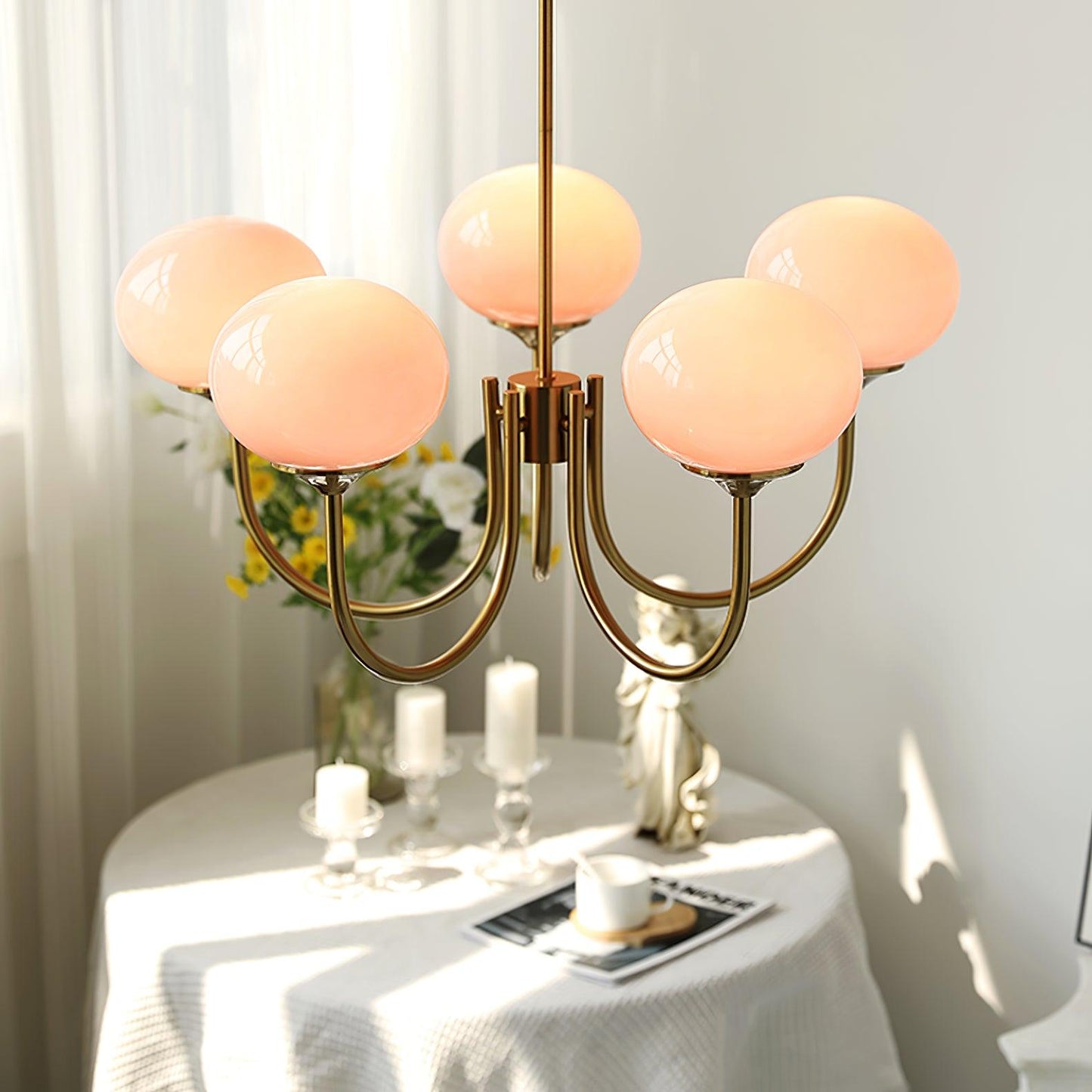 Marshmallow Glass Chandelier