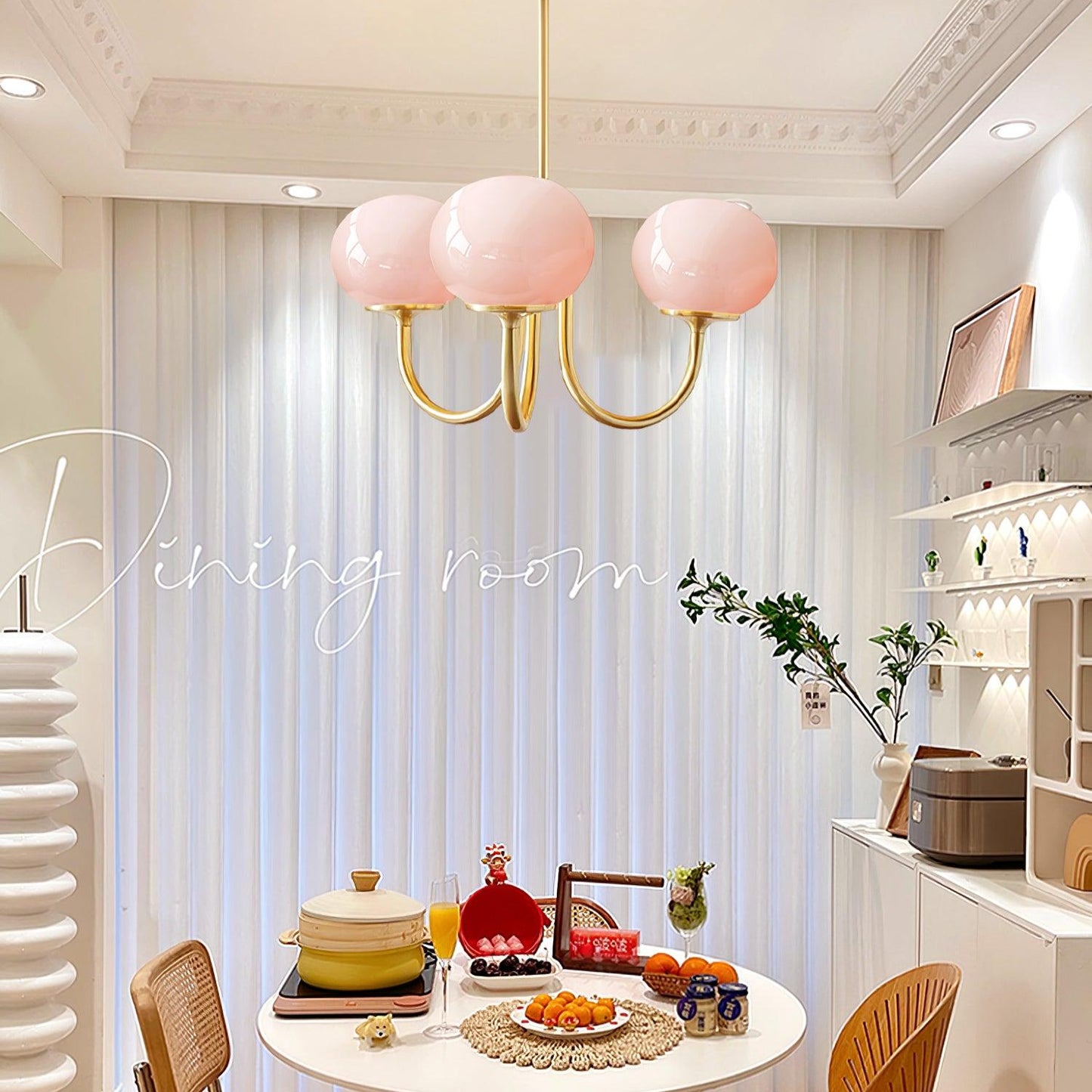 Marshmallow Glass Chandelier