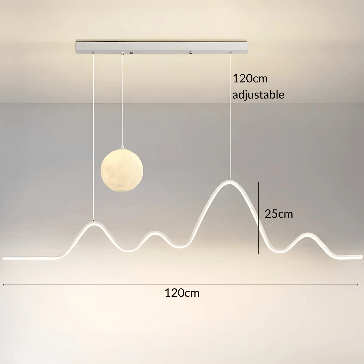 Minimalist Wave LED Dining Pendant