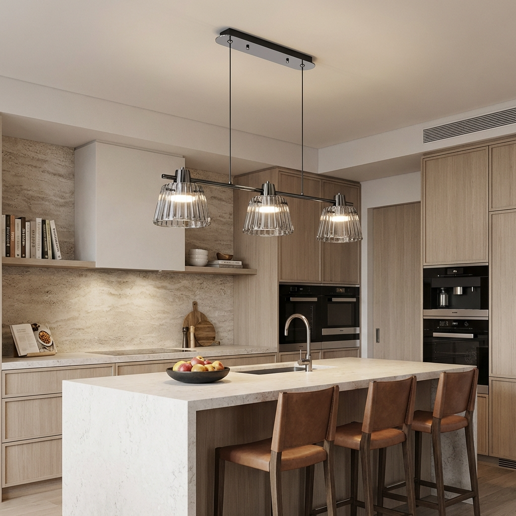 Modern Grey Glass Pendant Light
