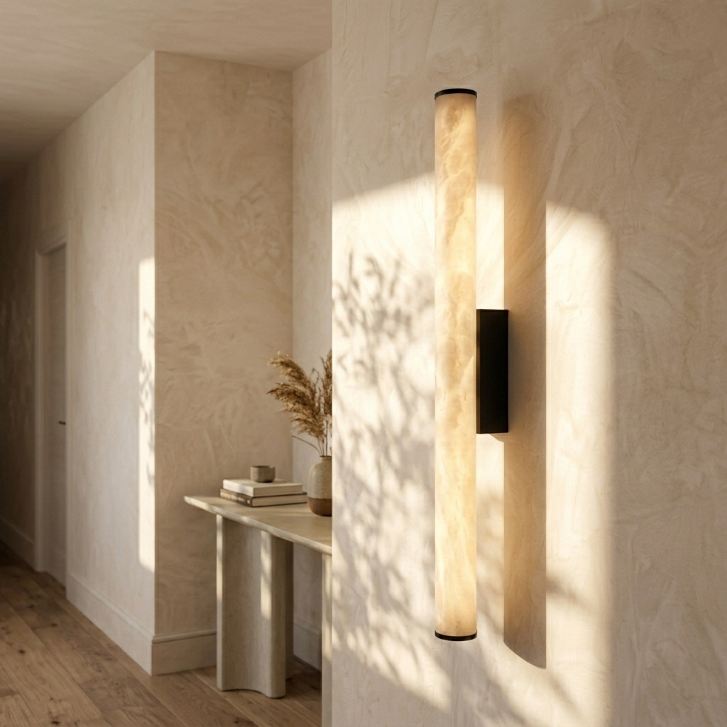Natural Alabaster Linear Wall Light