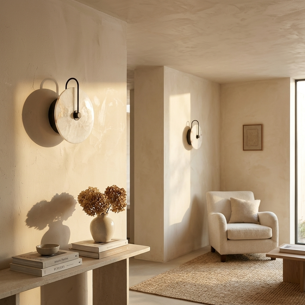 Natural Alabaster Spanish Wall Light